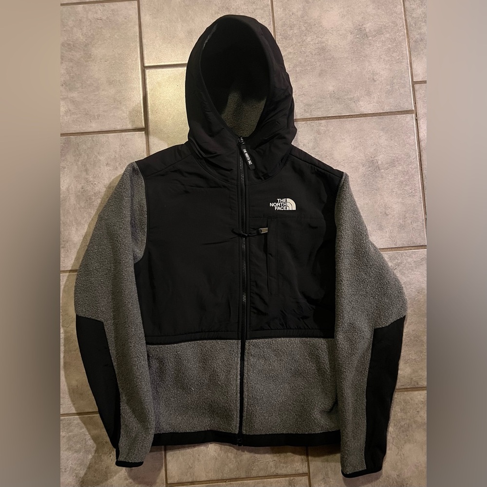 The North Face Retro Denali Heavy Fleece Hoodie Jacket - Heather Grey